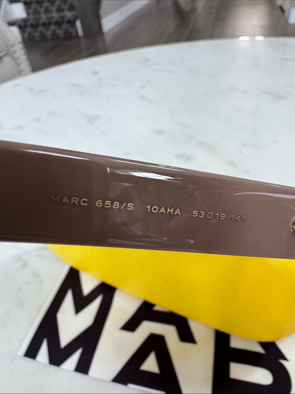 NWOT Marc Jacobs MARC 658/S Beige Brown Gradient Square Sunglasses 53mm - Picture 4 of 5